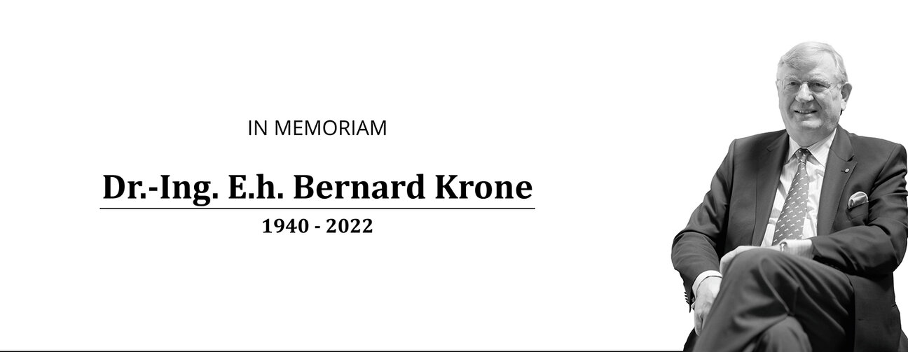 [Translate to EN:] Unternehmerpersönlichkeit Dr. Bernard Krone verstorben
